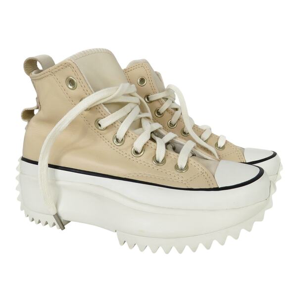 Converse Run Star Hike High Earthy Tones Light Twine Chunky Platform Sneakers 5 - Picture 3 of 12
